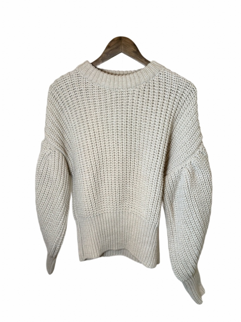 Zara Cream Chunky Crewneck Sweater